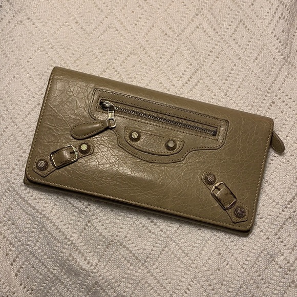 Balenciaga Giant City Wallet - beige gray amazing condition!